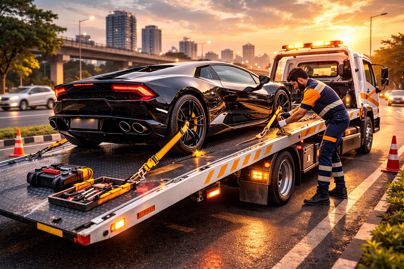 Luxury Car Flatbed Towing